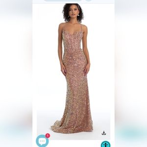 Rose gold prom dress